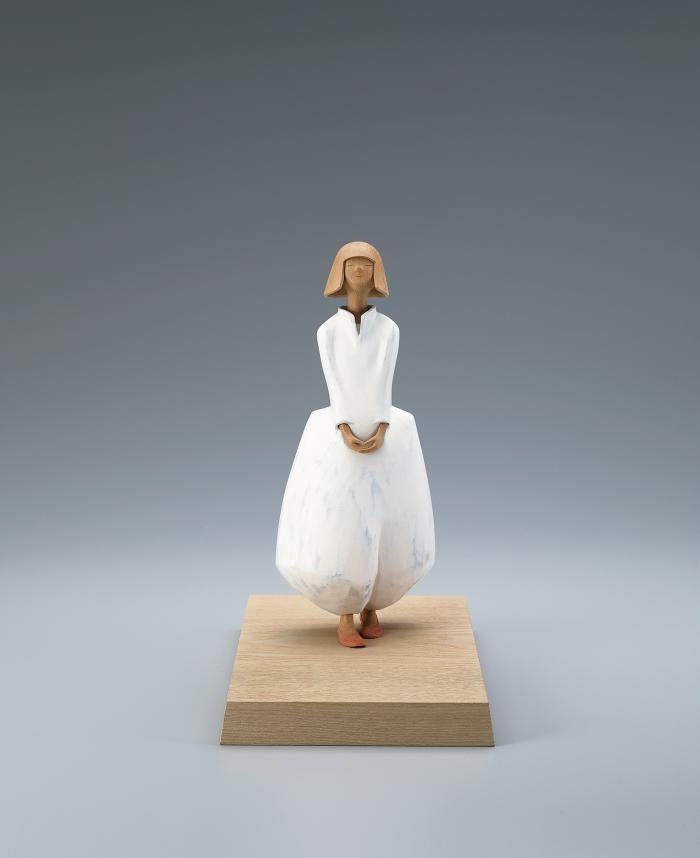 木彫彩色「時」