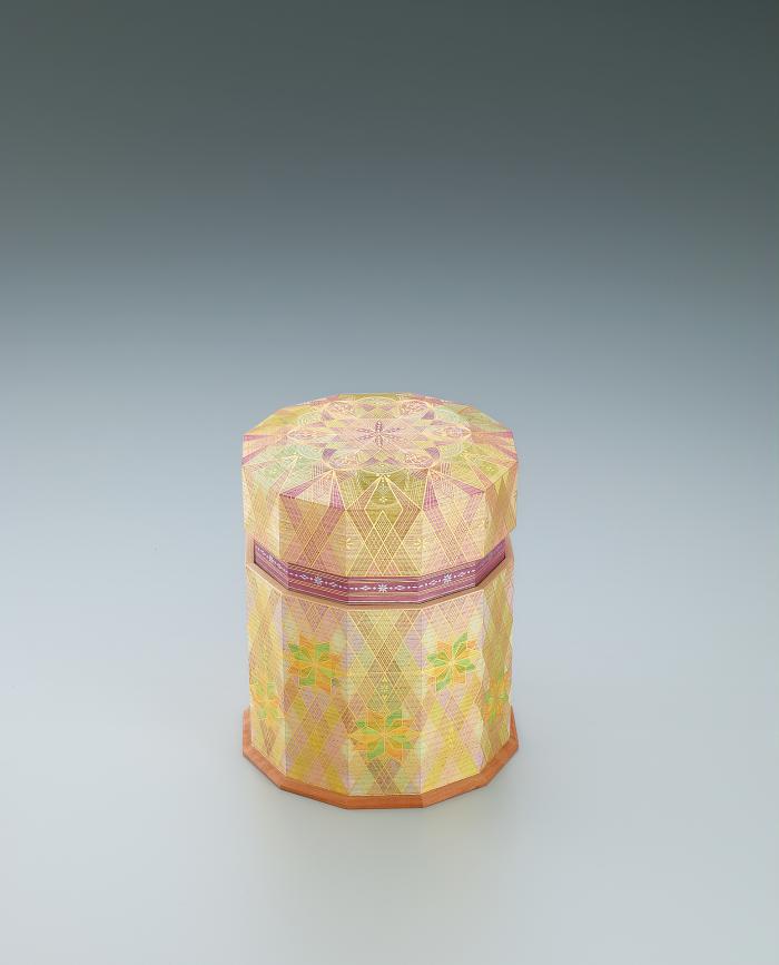 截金飾筥「百花光綾」