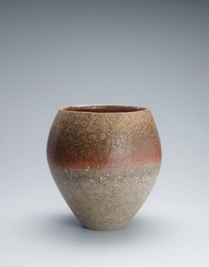 自然練込広口花器