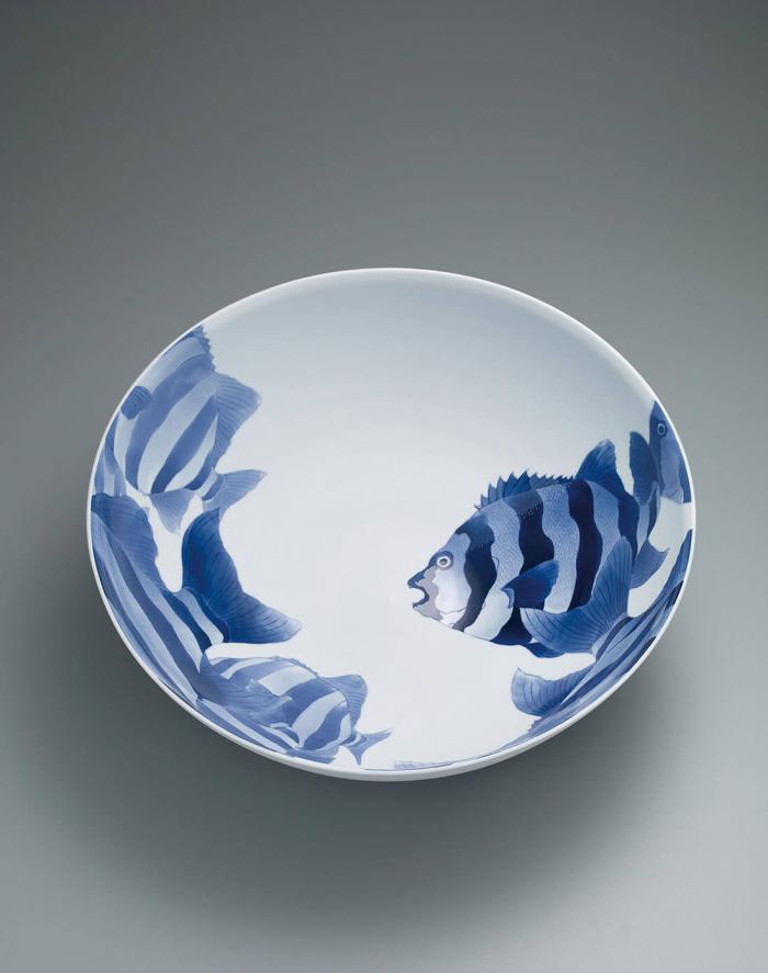 染付鉢「石鯛」