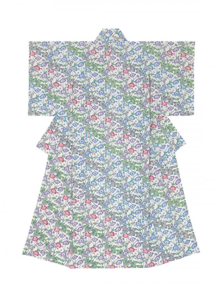 型絵染着物「秋明菊」