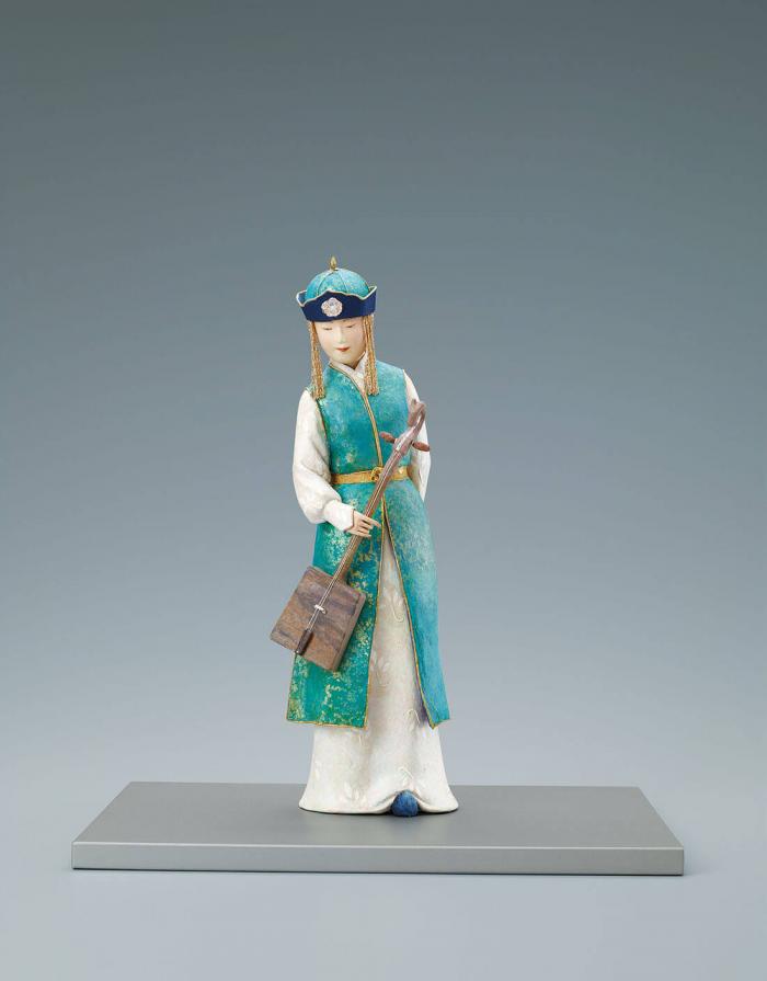 桐塑布和紙貼「ナーダムの刻」