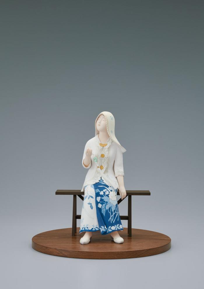 陶彫彩色「思慕」