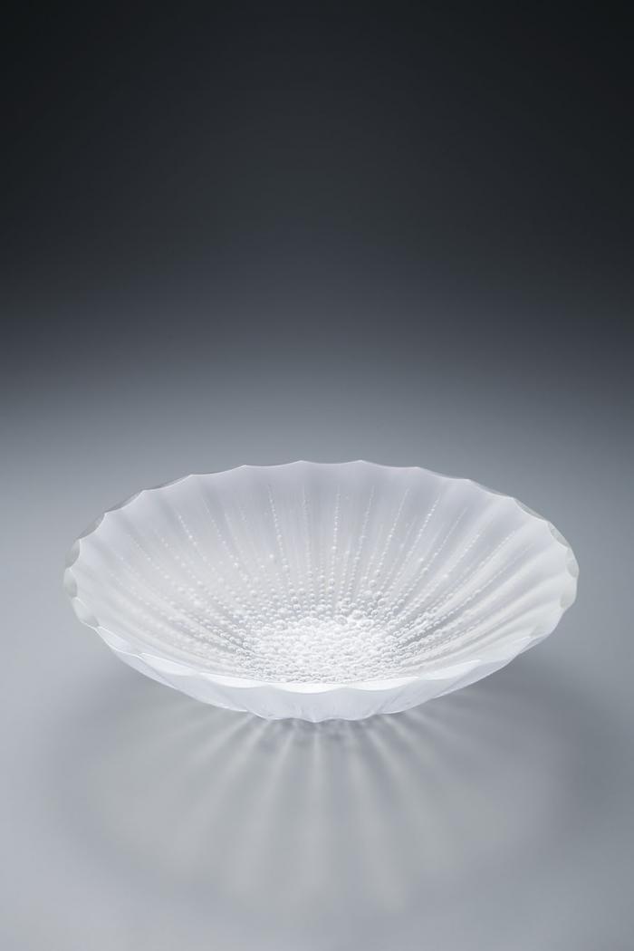 積層虹彩切子鉢「泡霞」