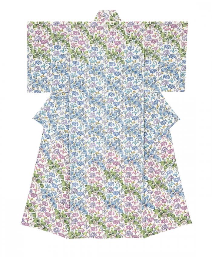 型絵染着物「おとめ桜」