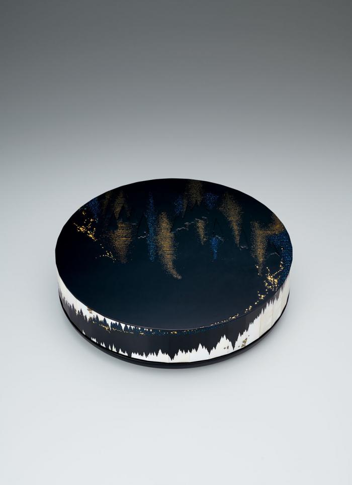 金胎螺鈿蒔絵漆箱「山河」