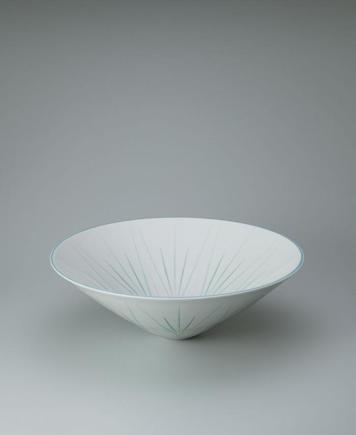 釉象嵌刻文鉢