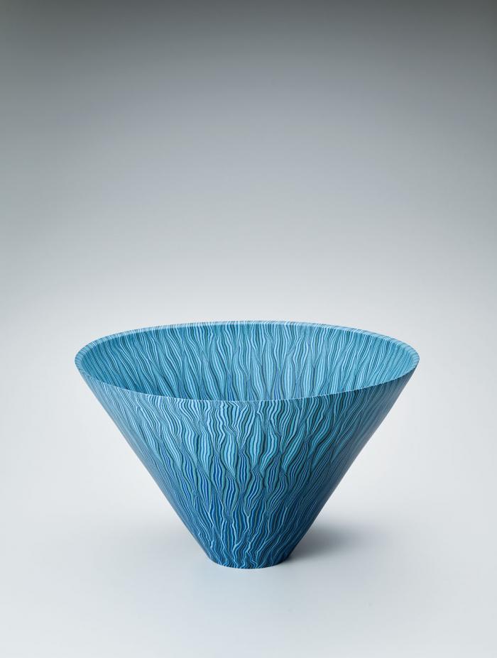 椋灰釉練上大鉢