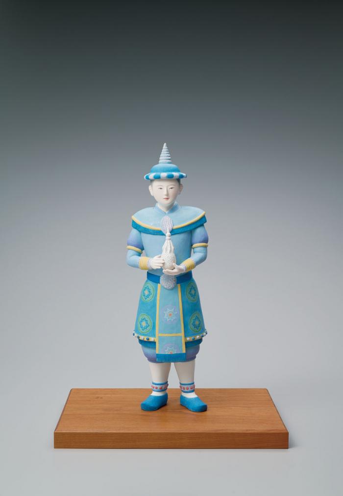 陶彫彩色「碧海」