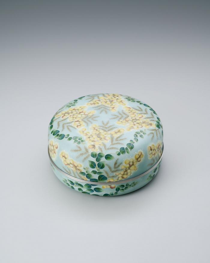 有線七宝合子「春陽」