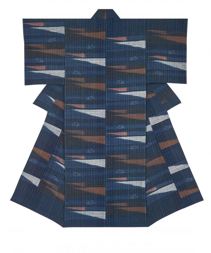 木綿手紡絣着物「ピカソ ゲルニカ追憶 Peace」