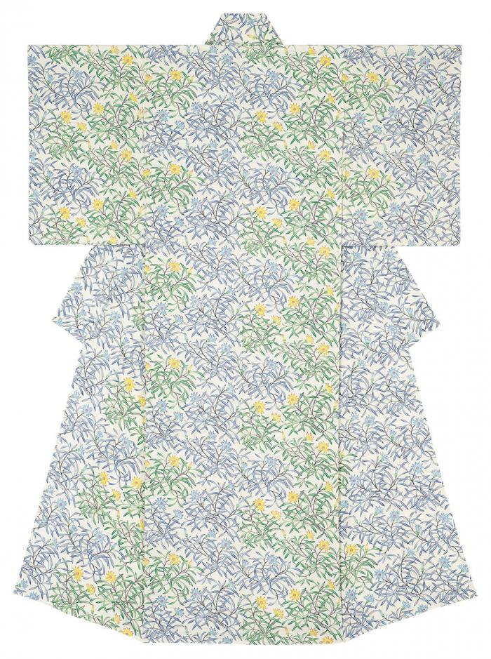 型絵染着物「南国の花」