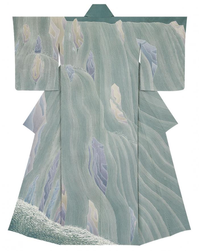 友禅訪問着「飛泉」