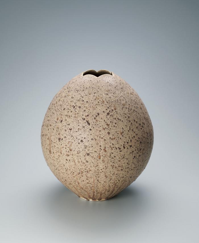 茶結晶釉壺