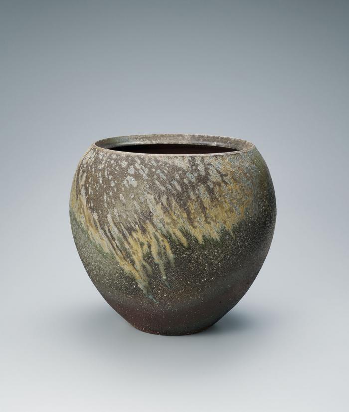 窯変広口花器