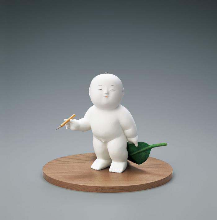 木彫胡粉「言ノ葉」