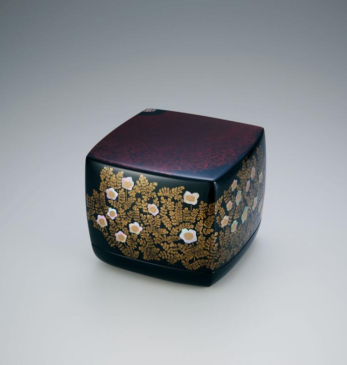 変塗蒔絵螺鈿箱「高山帯」