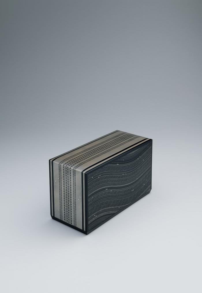 沈金象嵌宝石箱「希海」