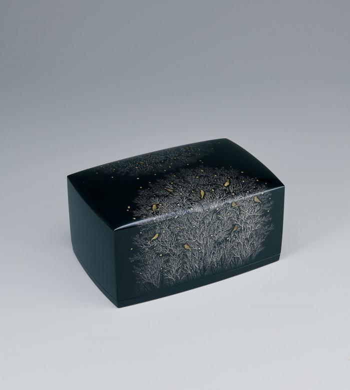 沈金箱「霜の朝」