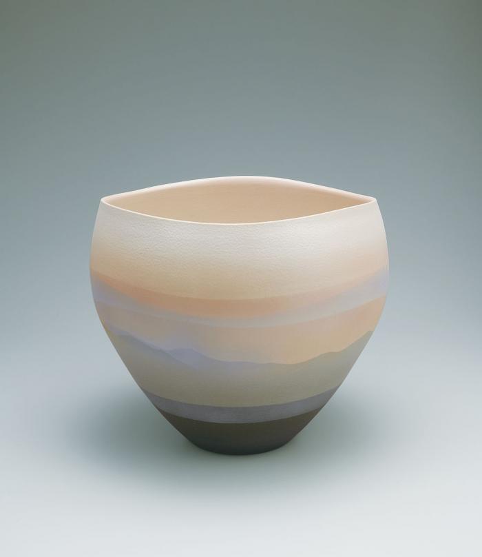 輪積鉢「東雲色の朝の詩」