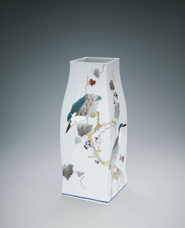 汀の五位鷺長角瓶