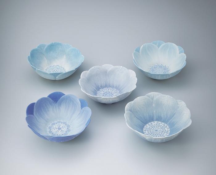 積層練込組鉢「花あわい」