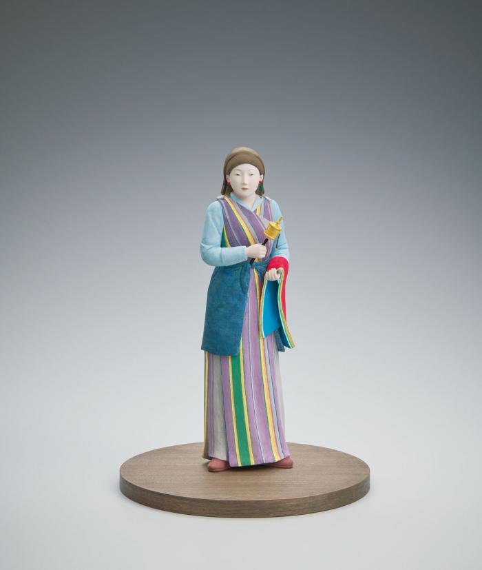 陶彫彩色「朝陽」