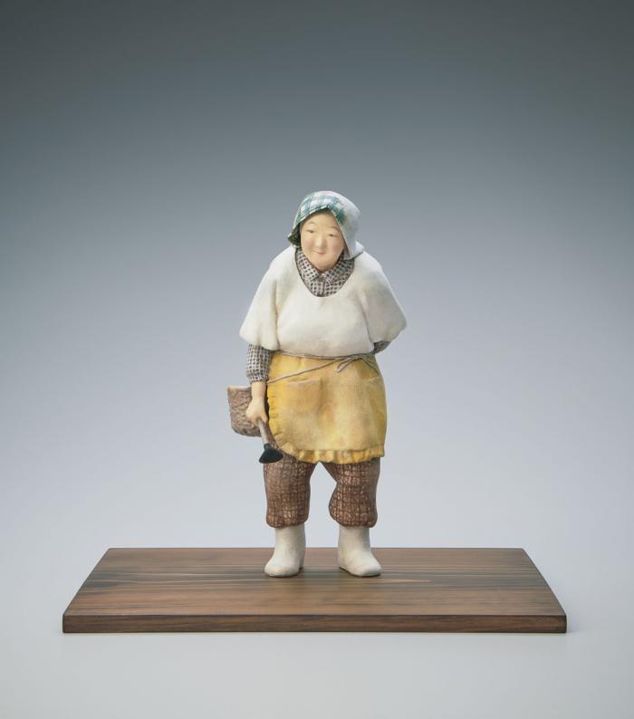 木芯桐塑紙貼「冬仕度」