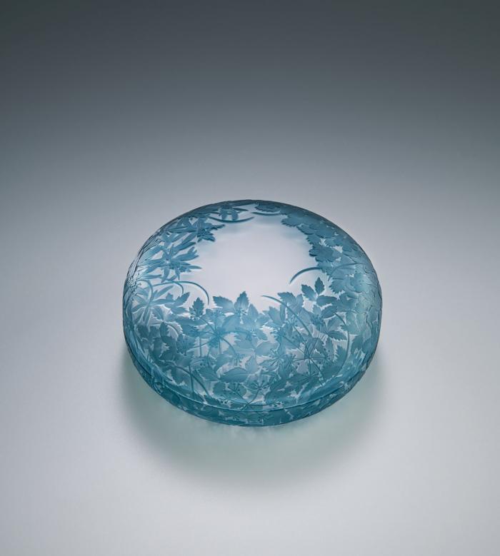 硝子蓋物「天空の華」