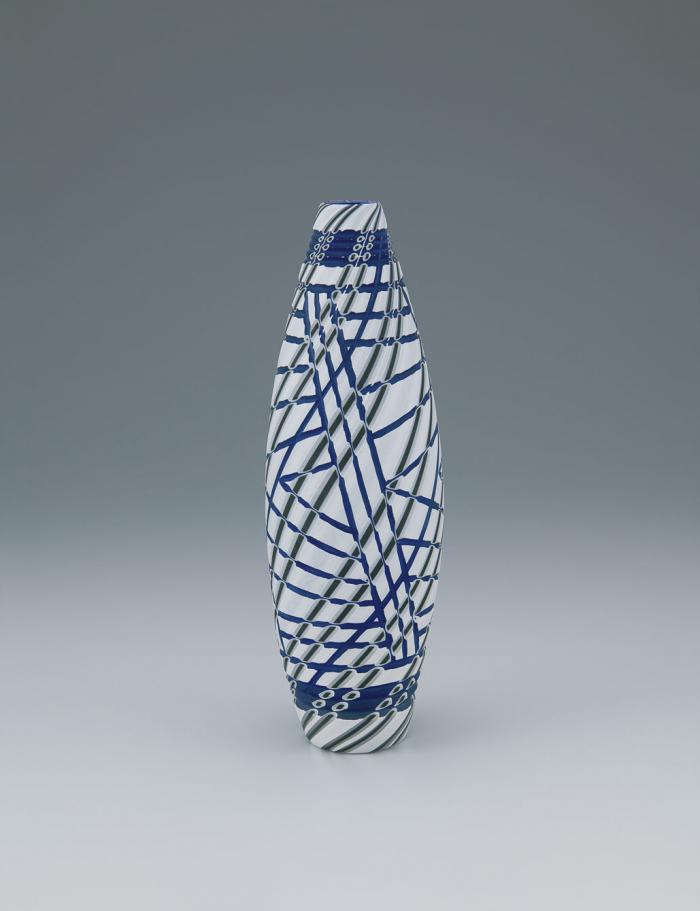 硝子花器「銀華」