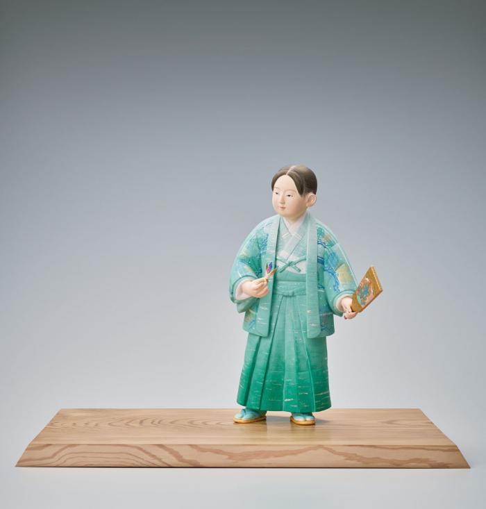 陶彫刳貫彩色「枩庭」