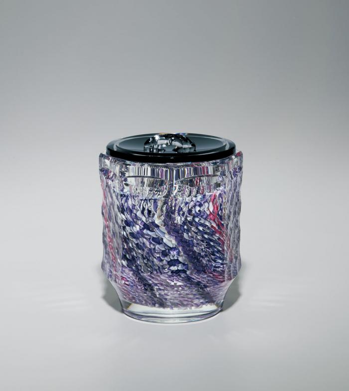 硝子水指「織花」