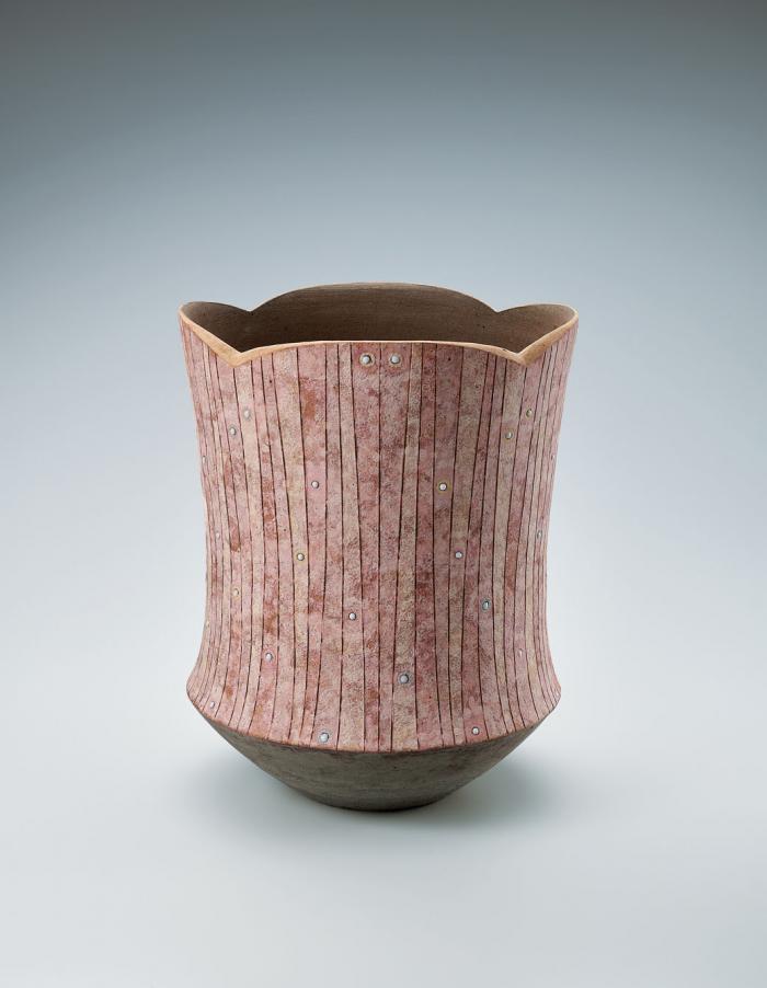 粉泥古彩線刻器「天平の華」