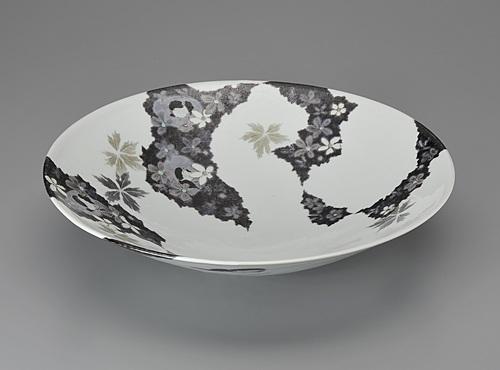 色絵平鉢「霧更紗」