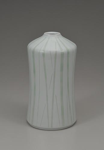 釉象嵌竹林紋壷