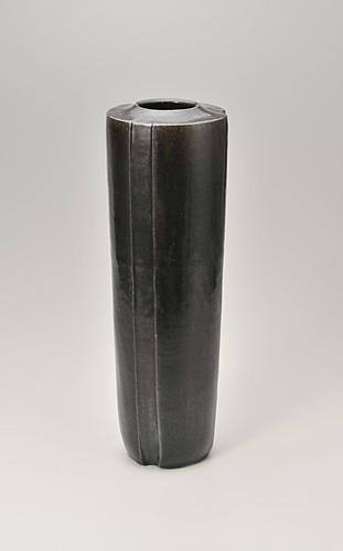水戸黒釉花器