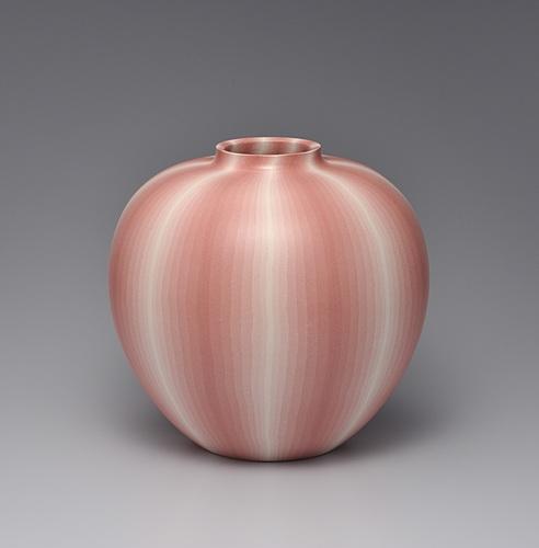 椋灰釉練上線文壷