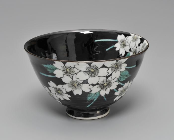 河島洋 ぐい呑 九谷焼の陶芸作家 茶色