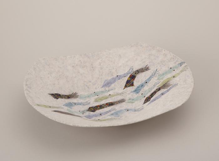 釉刻色絵金銀彩
