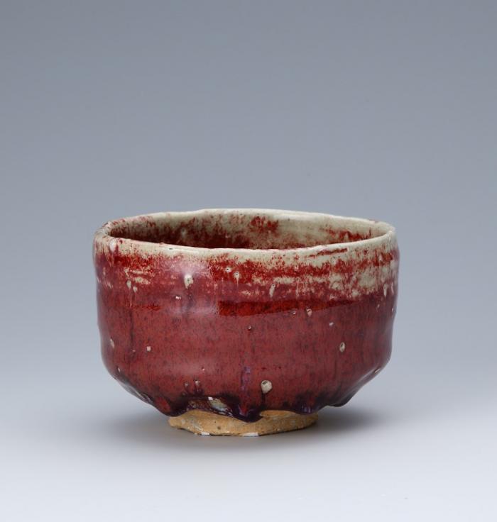 伊賀辰砂釉茶碗