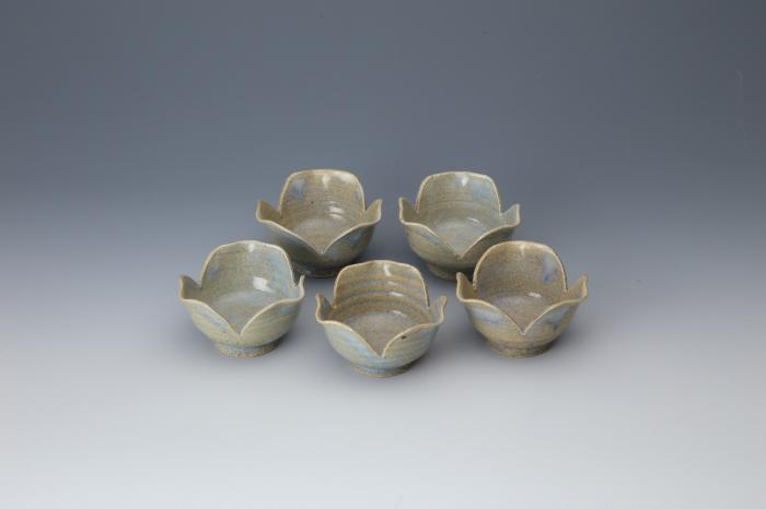 藁灰釉割山椒（5客組）