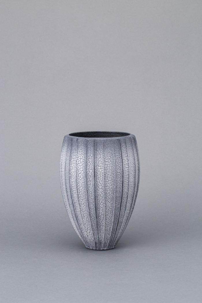 藍色志野花器
