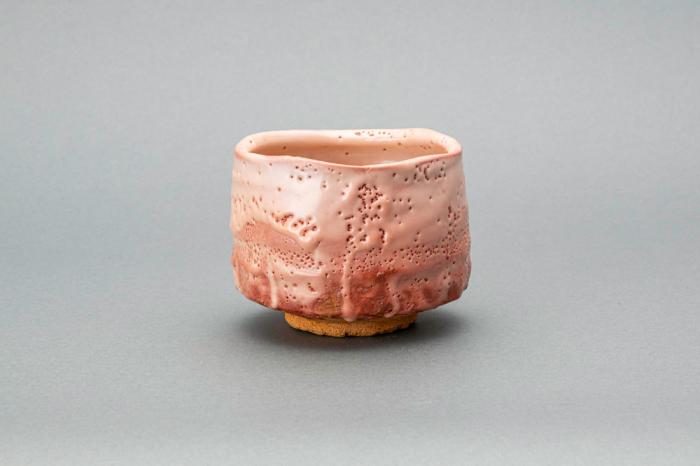 光彩志野茶盌