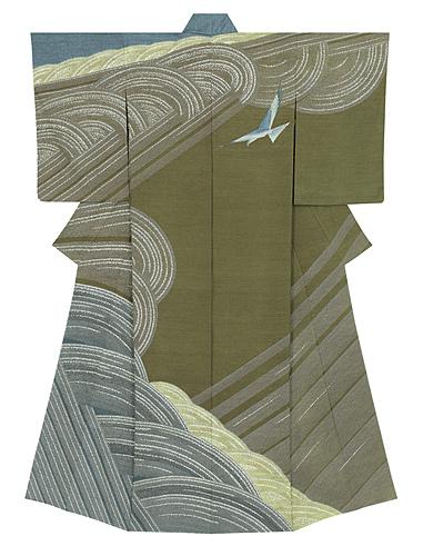 友禅着物「鳶舞う」