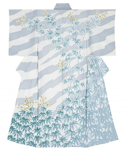 絞り染訪問着「蒼風」