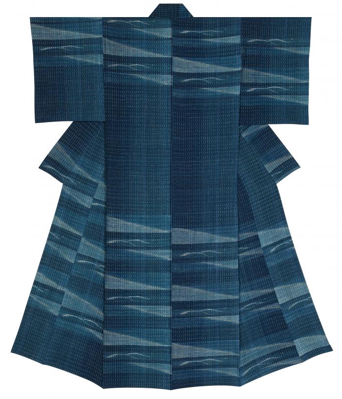 手紡木綿絣着物「砂山」