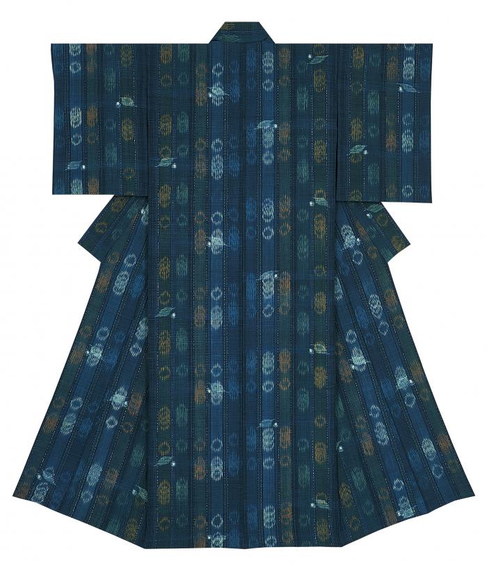 木綿手紡絣着物「秋日和」