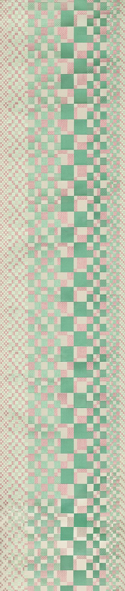 経浮織帯「花萌葱」