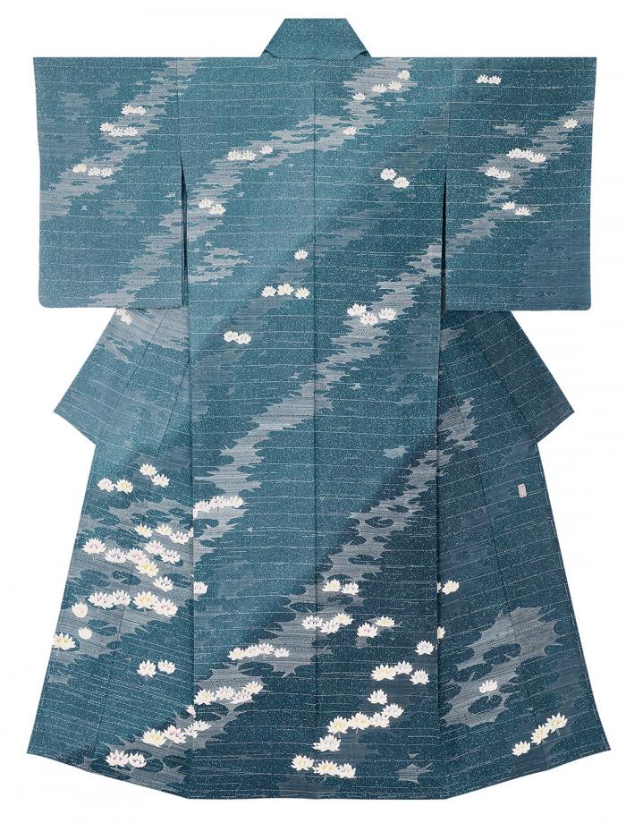 友禅訪問着「睡蓮」