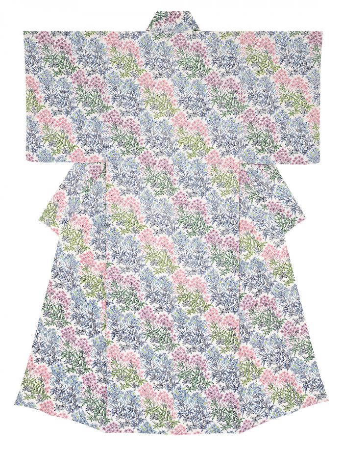 型絵染着物「春の香り」